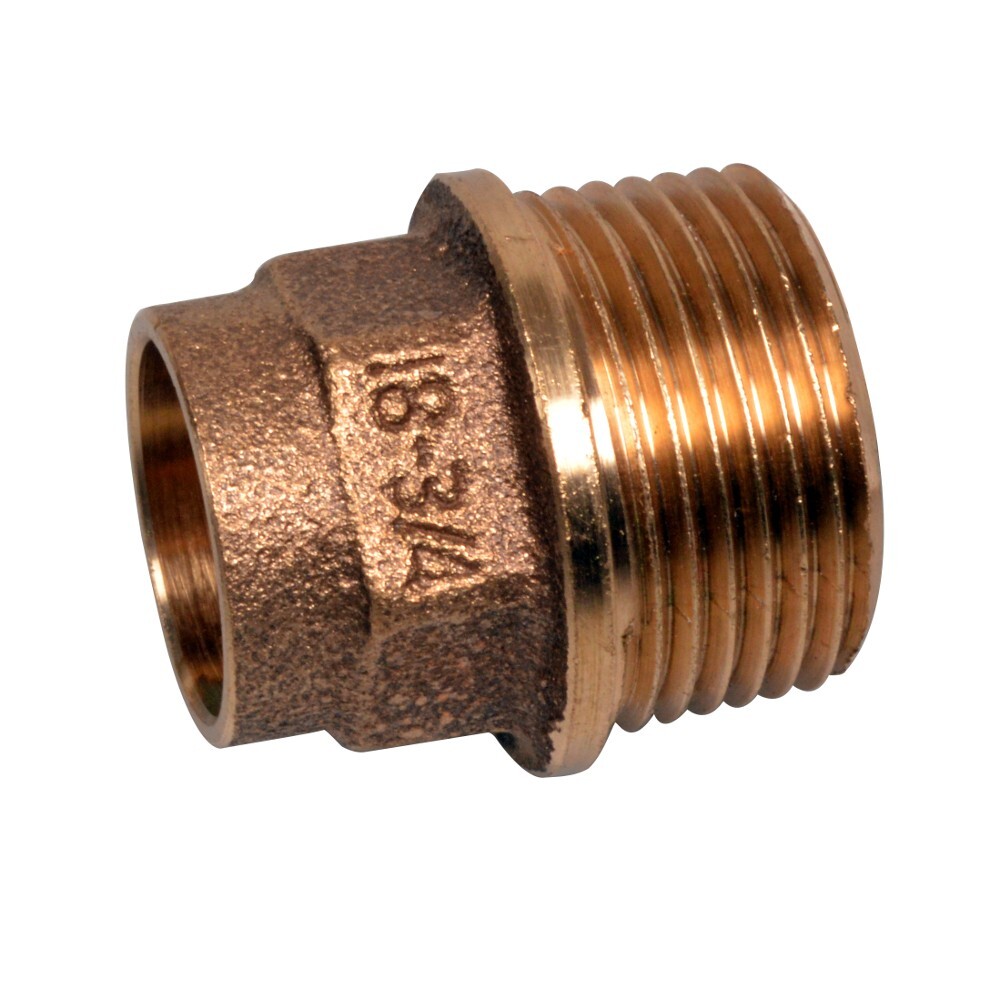 Übergangsnippel für Kupferrohr Rotguss 18 mm x ¾'' Aussengewinde image number 0