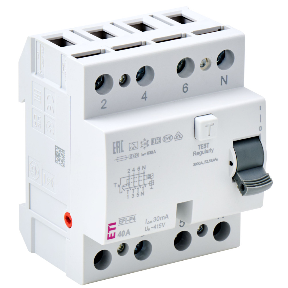 Fehlerstrom-Schutzschalter 4 polig 40A 30mA