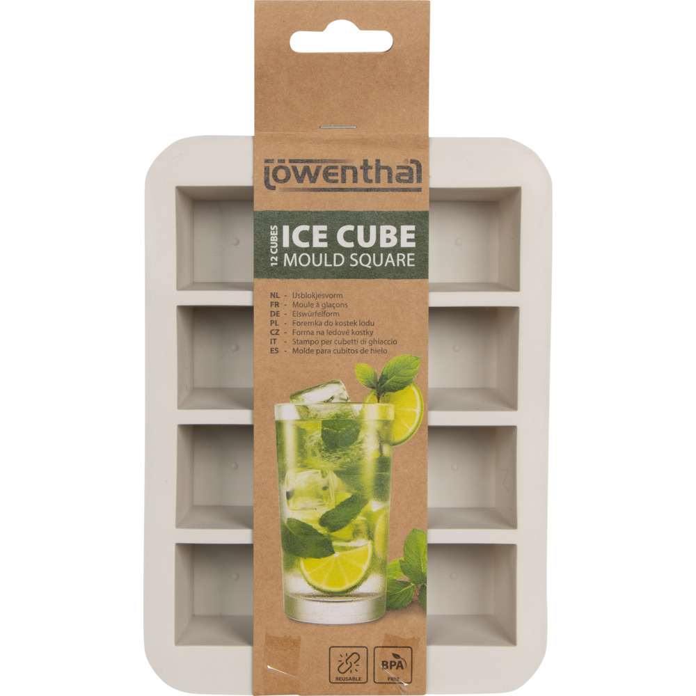 Eiswürfelform Silikon 12 Würfel Grau image number 1