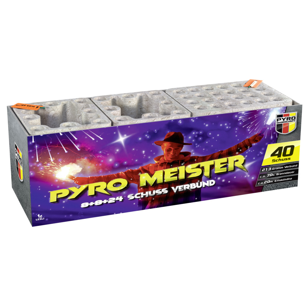 Pyro Meister Feuerwerksbatterie 40 Schuss 