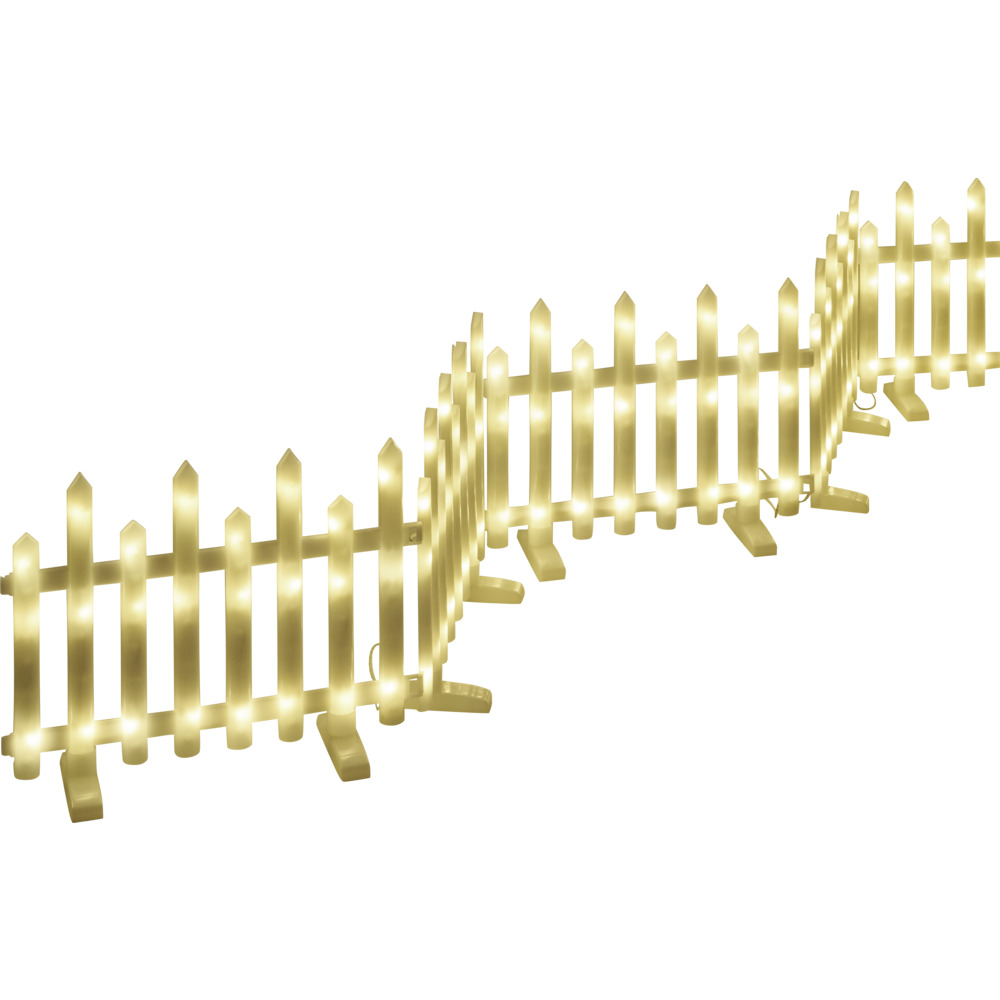 LED Gartenzaun 192 LEDs 8er Set Paneele Weiß