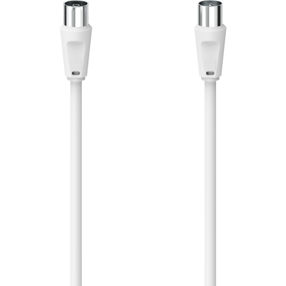 Koax-Anschlusskabel Stecker-Kupplung 90db 1,5m, wei&szlig; image number 1