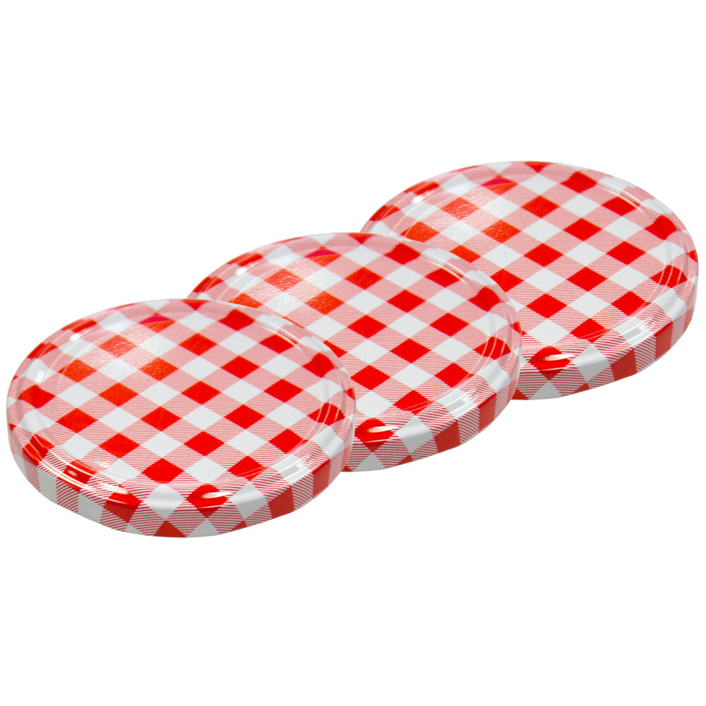 Ersatzdeckel für Sturzgläser 3 Stück rot weiß image number 1
