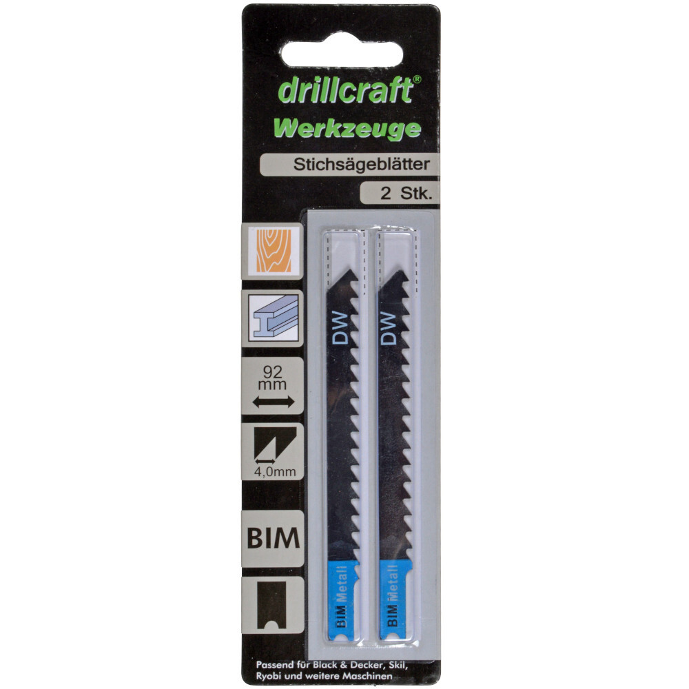 Stichsägeblatt 2 Stück 17 Zahn 92 x 4,0 mm U-Aufnahme BIM image number 1