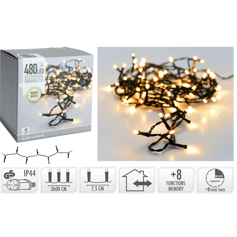 LED-Lichterkette 38,9 m mit 480 LED warmweiß image number 0