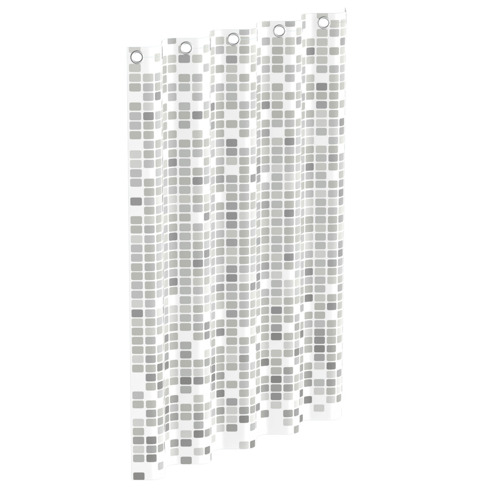 Duschvorhang Mosaik Grau