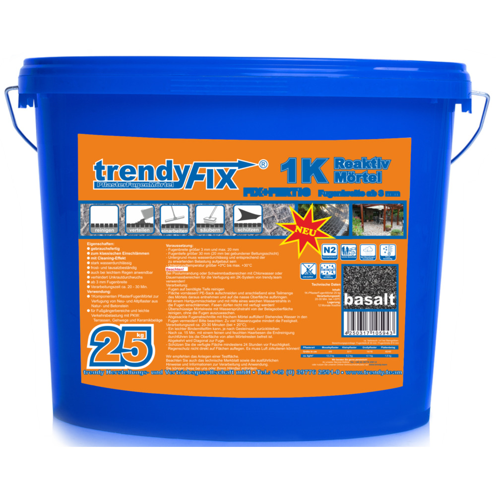 trendyFIX&reg; Pflasterfugenm&ouml;rtel 1K 25 kg, basaltgrau image number 0