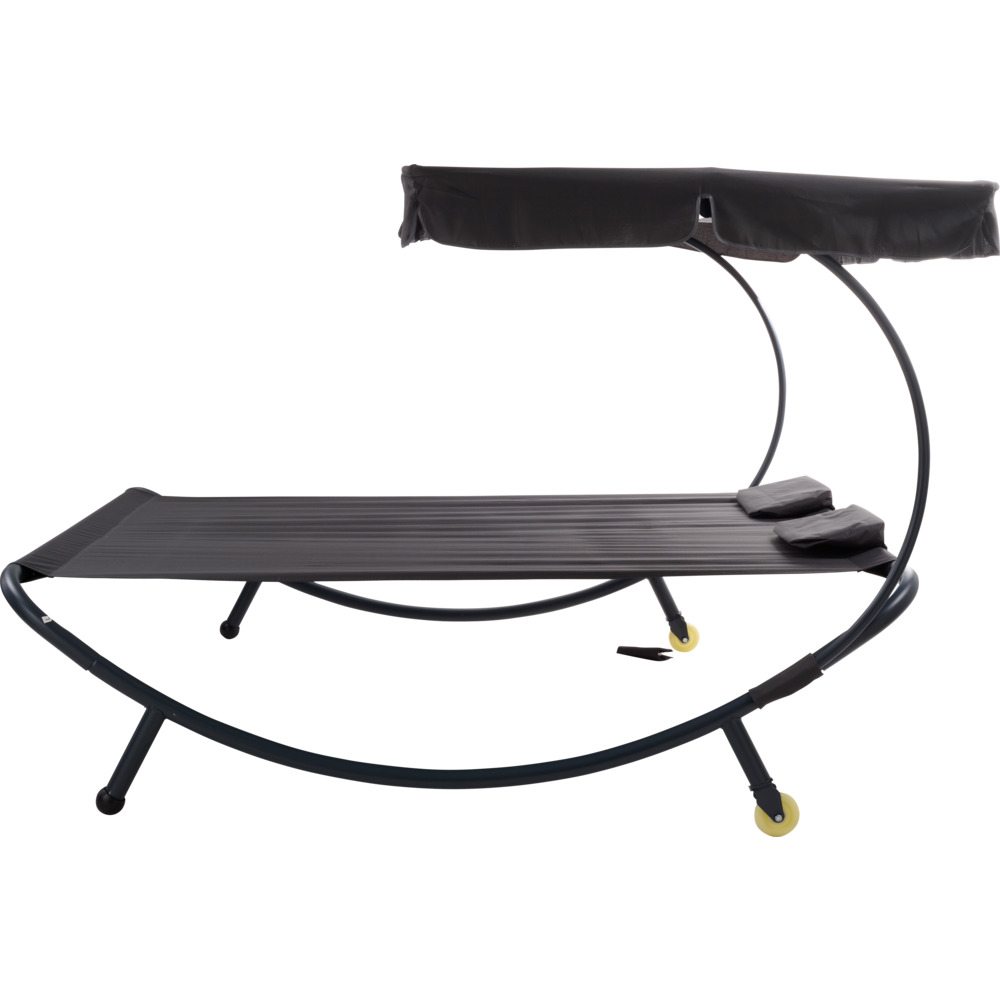 Doppel-Sonnenliege mit Dach steingrau image number 4