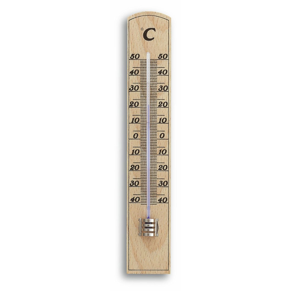 Thermometer für den Innenbereich aus Buche zum Aufhängen