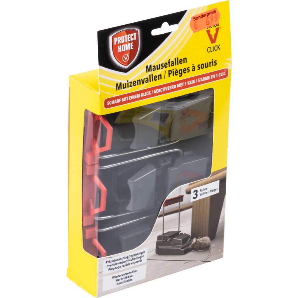 Protect Home Mausefallen-Set Click 3 St&uuml;ck aus Kunststoff image number 2