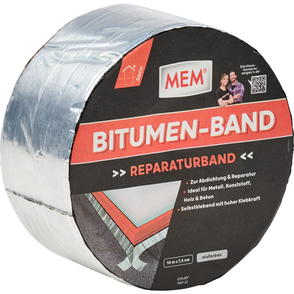 MEM Bitumen-Band Alufarben 7,5cm x 10m
