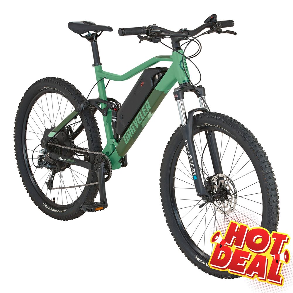 PROPHETE Graveler 22 Fully E-Mountain-Bike 27,5" in Gr&uuml;n