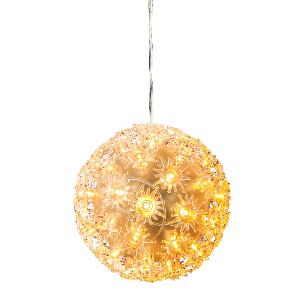 LED-Lichterkugel aufhängbar Ø 12cm aus Kunststoff mit 50 warmweißen LEDs