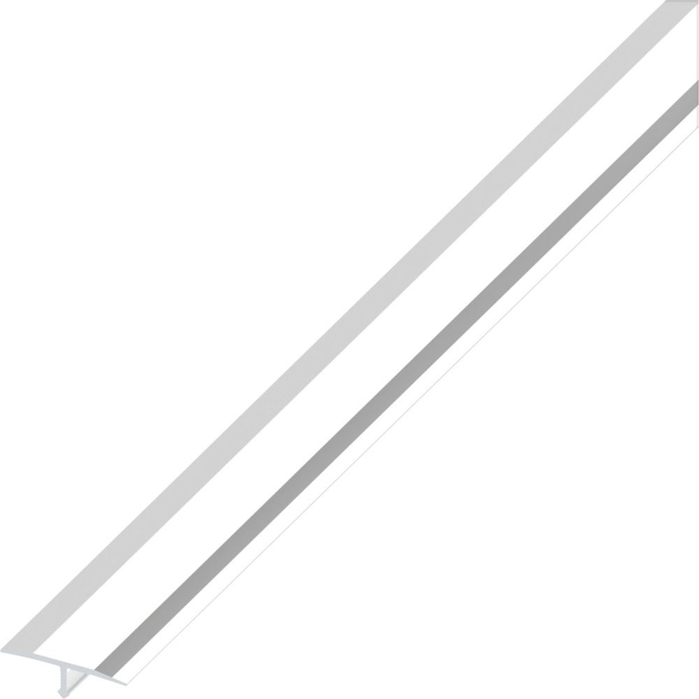 Fugenabdeck-Profil Aluminium eloxiert 1000 x 14 x 6 mm Chromoptik