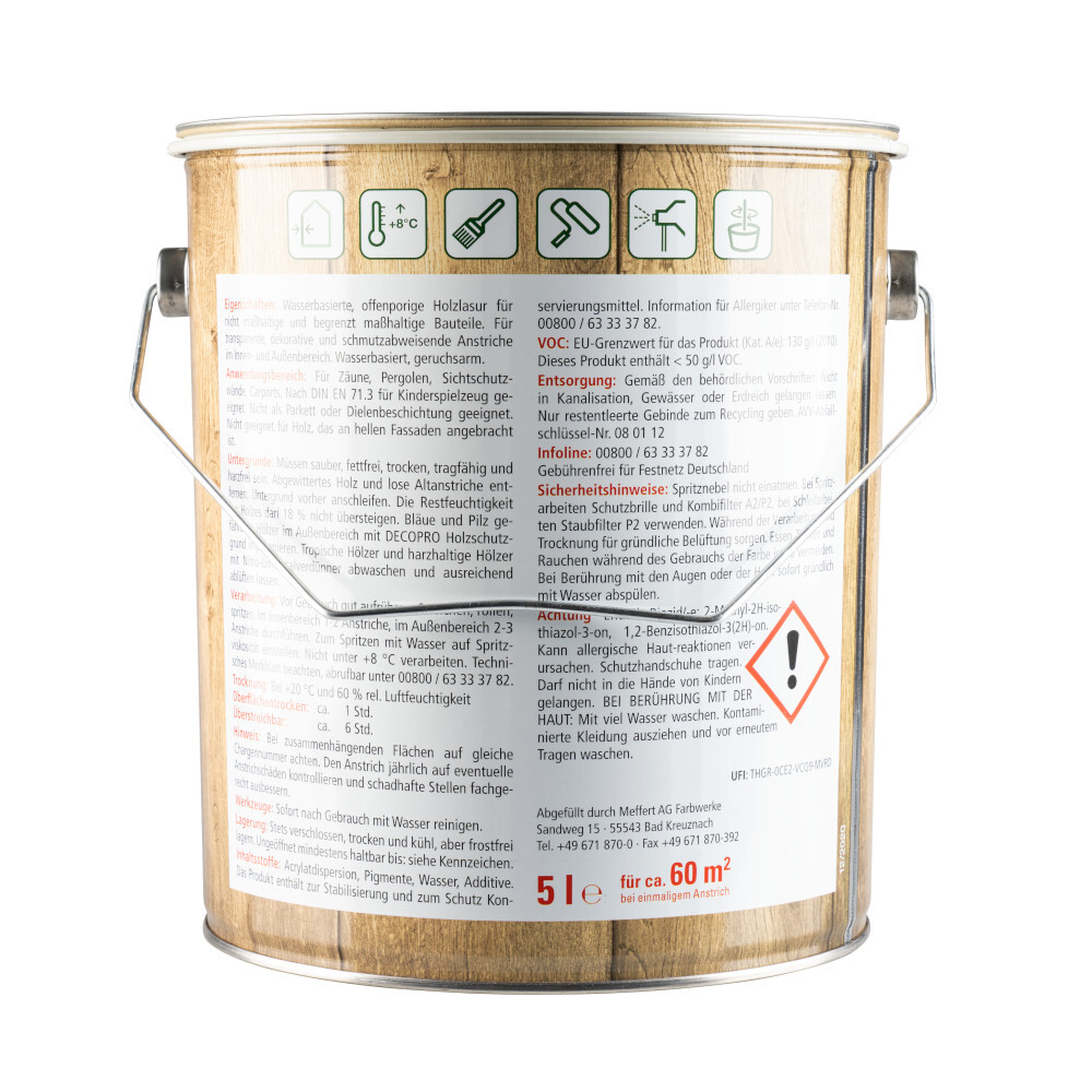 DECOPRO Holzlasur 5 Liter palisander image number 1