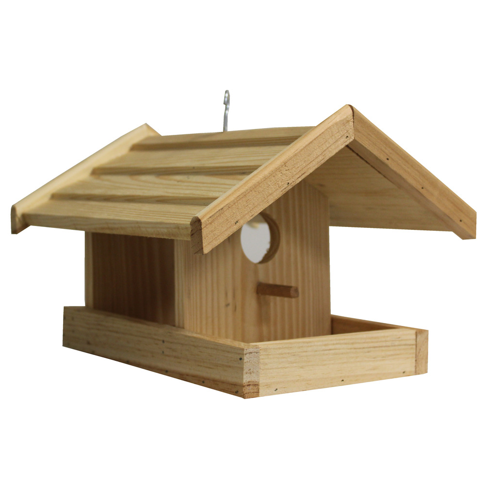 Vogelhaus mit Haken Kiefernholz ca. 24,5 x 22,5 x 17 cm
