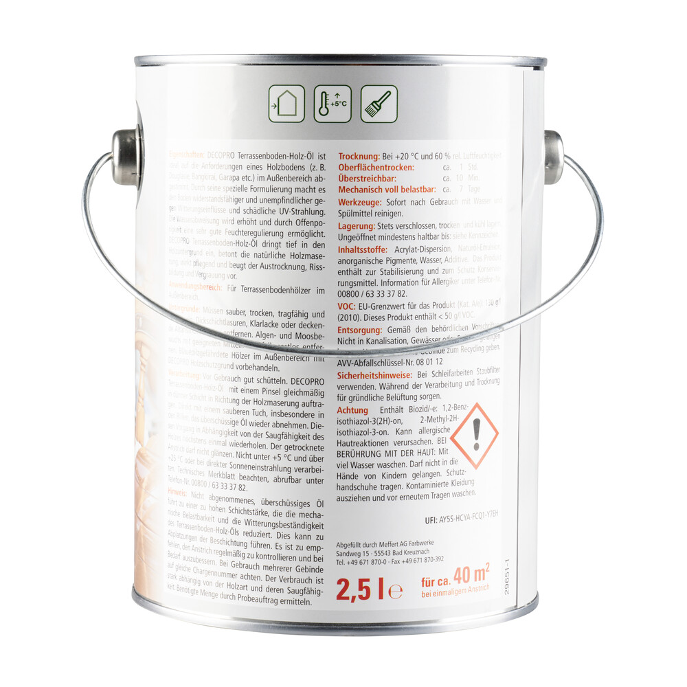Terrassenboden Holzöl 2500 ml in bangkirai image number 1