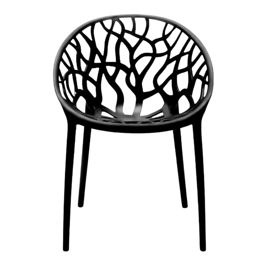 Design Stuhl Kunststoff Anthrazit 58 x 60 x 80 cm