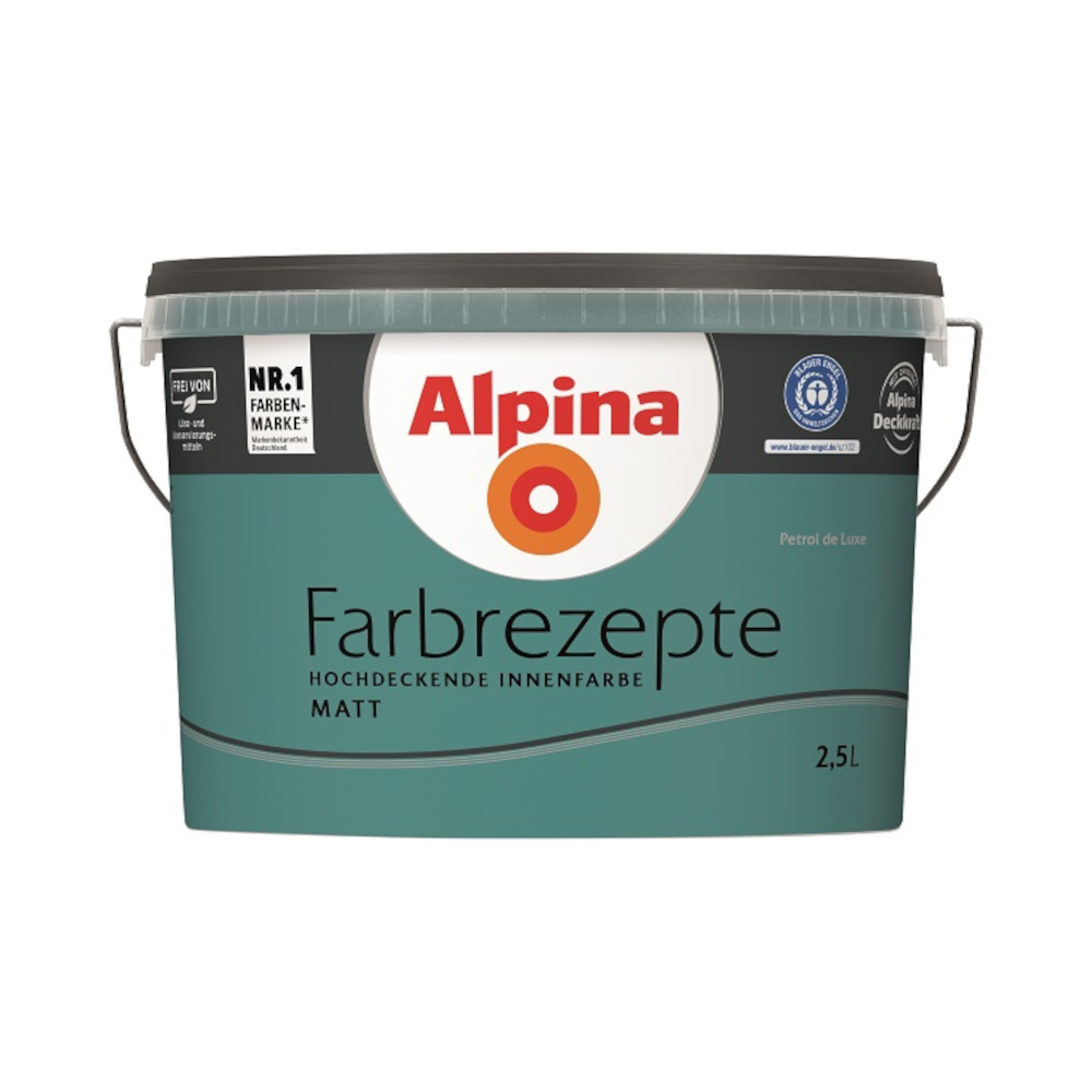 Alpina Farbrezepte Petrol de Luxe matt 2,5 Liter image number 0