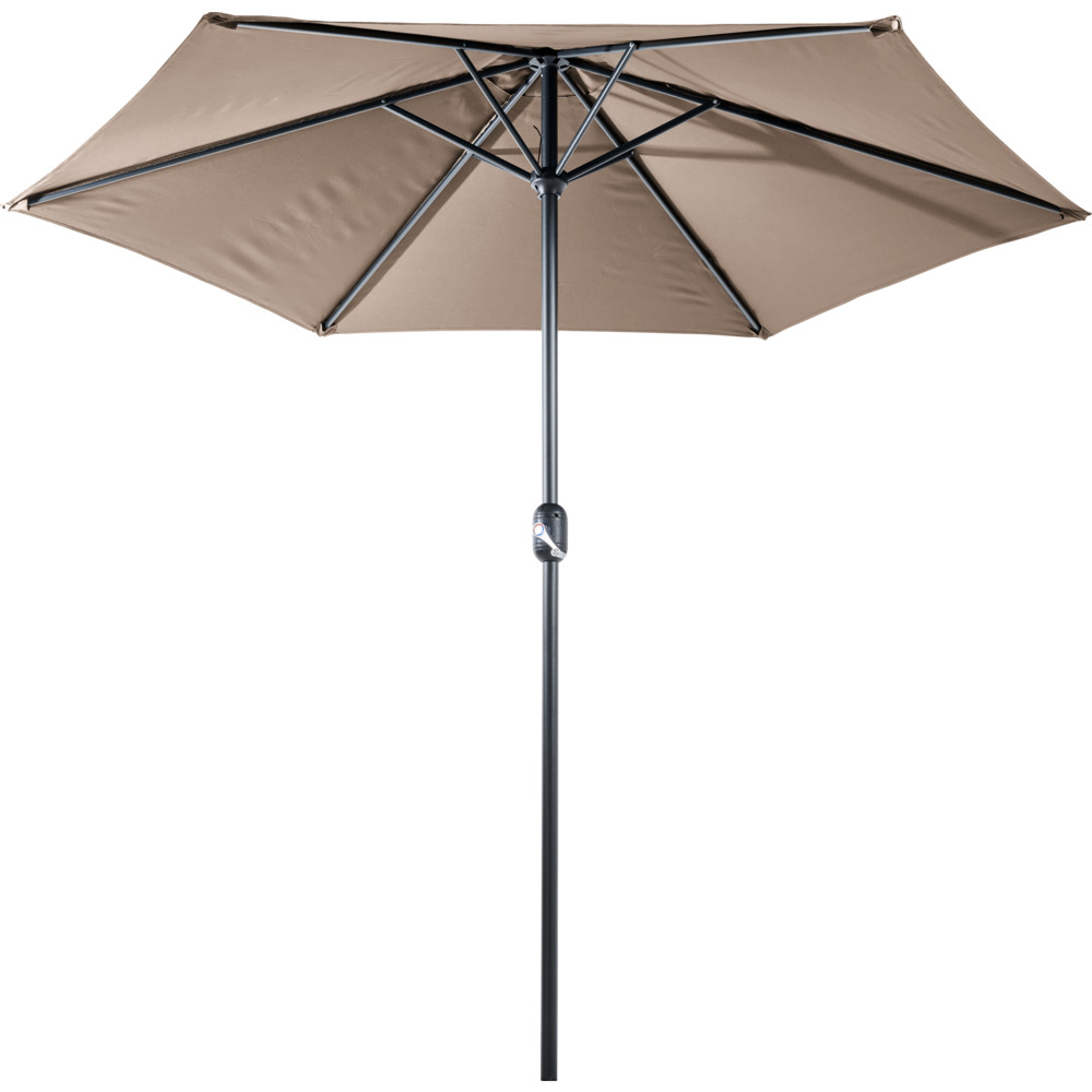Sonnenschirm &Oslash; 2,5 m taupe mit Kurbel - B-Ware image number 1