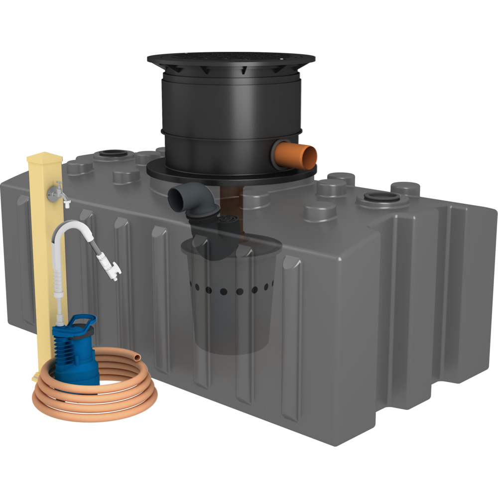 GreenLife Regenwassertank Komplettset in Sandbeige image number 1