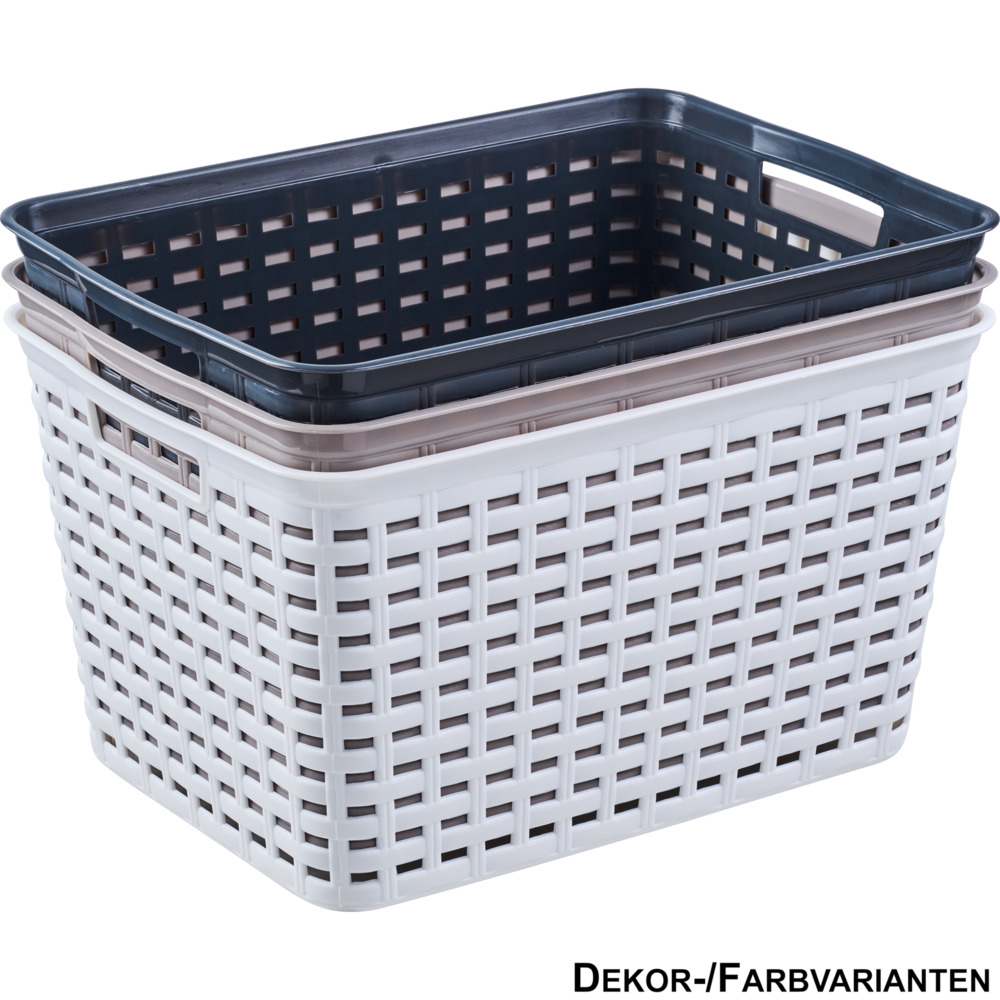 K&ouml;rbchen gro&szlig; Rattan-Optik 39 x 29 x 22 cm, sortiert