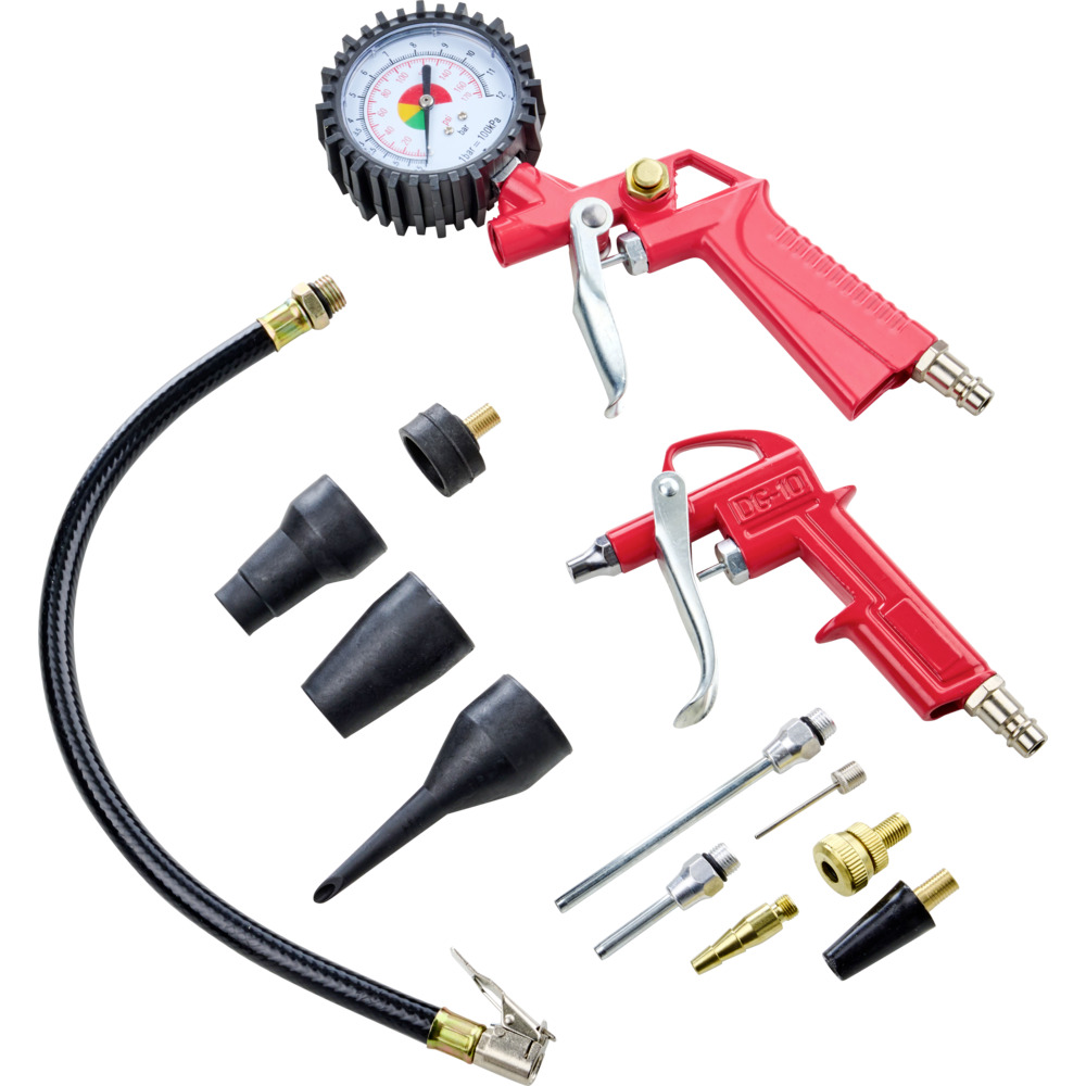 Druckluft-Zubehör-Set mit 13-teilig