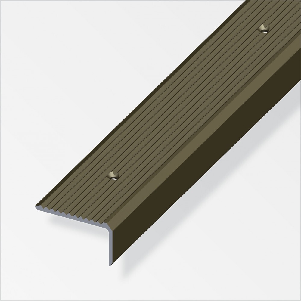 Treppen-Profil schmal 100 x 4,1 x 2,3 cm aus Aluminium bronze