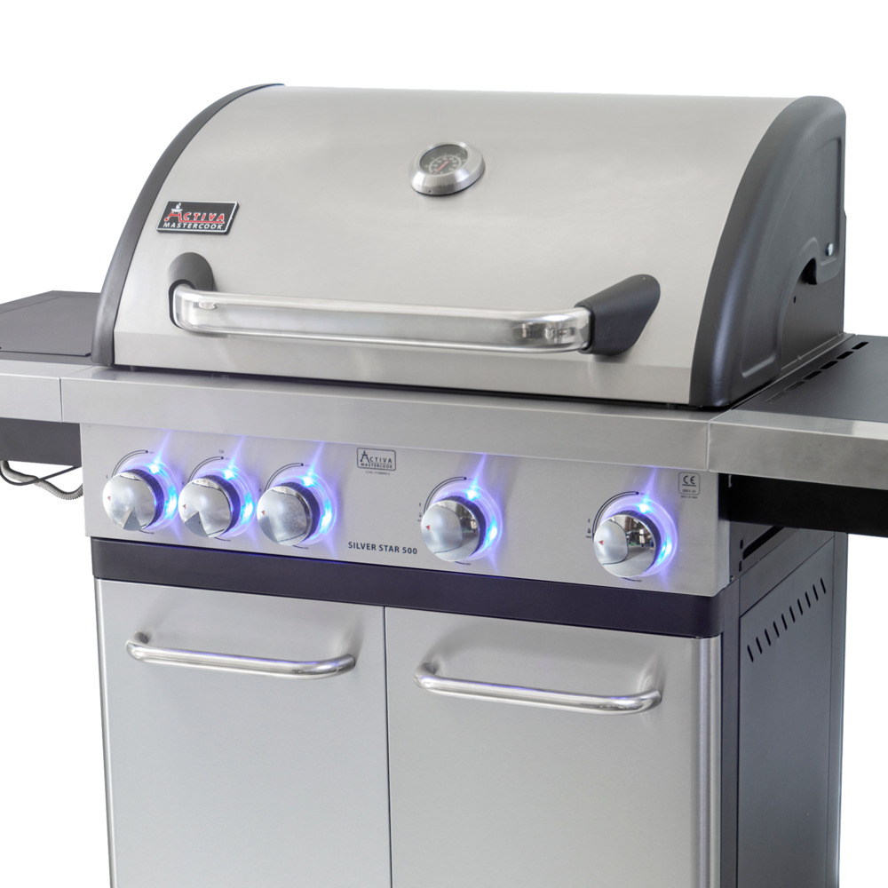 Gasgrillwagen Silver Star 500, 12,8 kW, 130 x 50 x 112 cm image number 1