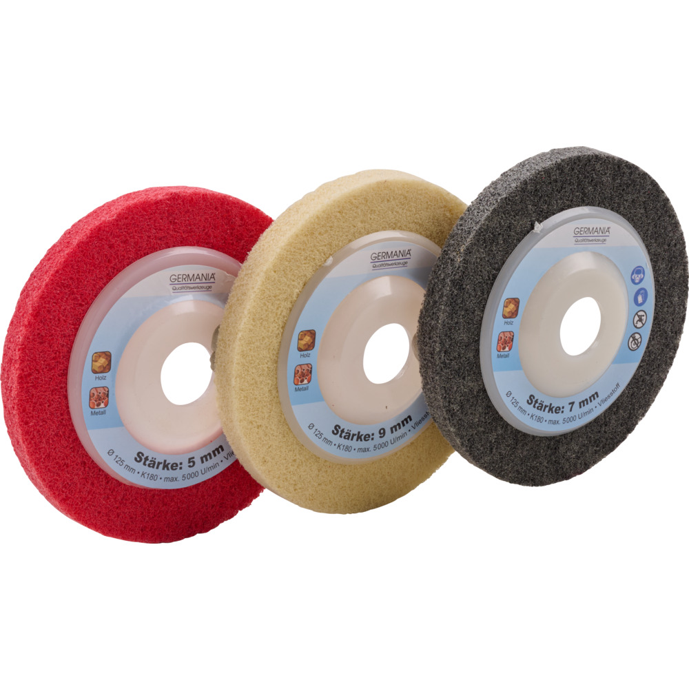 GERMANIA&reg; Schleifscheiben-Set 125 mm K180, 3-teilig image number 1