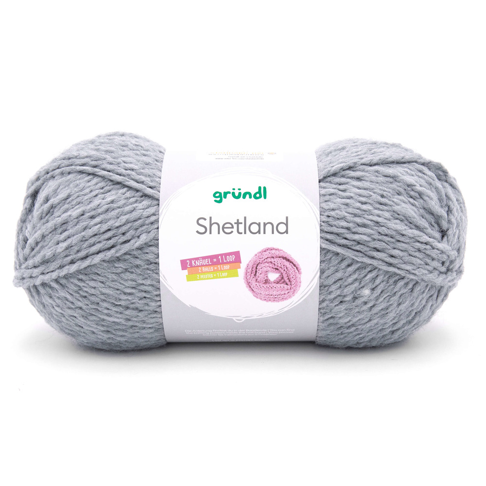 Shetland Wolle 100 g Grau