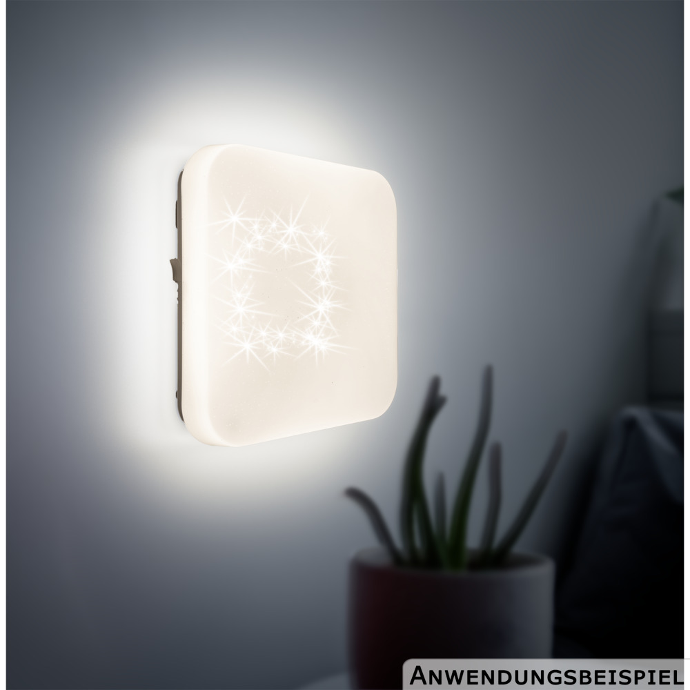 DECOPRO LED-Deckenleuchte eckig mit Sternenhimmel 18 W image number 2