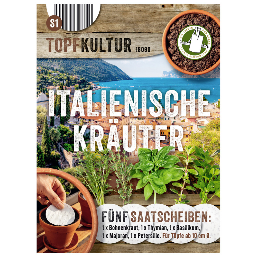 Saatscheiben Italienische-Kräuter-Mix 5 Scheiben