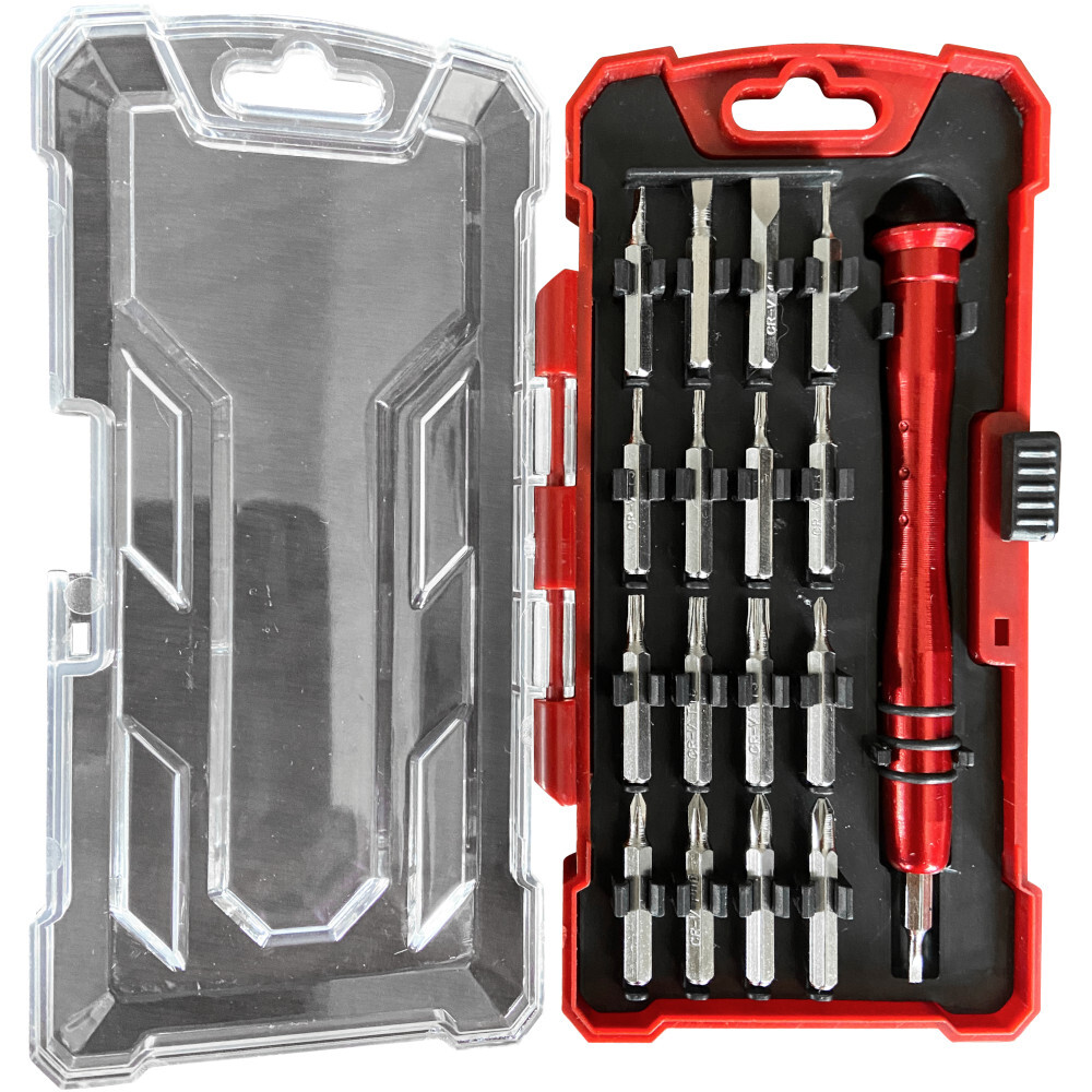 Präzisions-Bit-Set 18-teilig, Chrom-Vanadium-Stahl