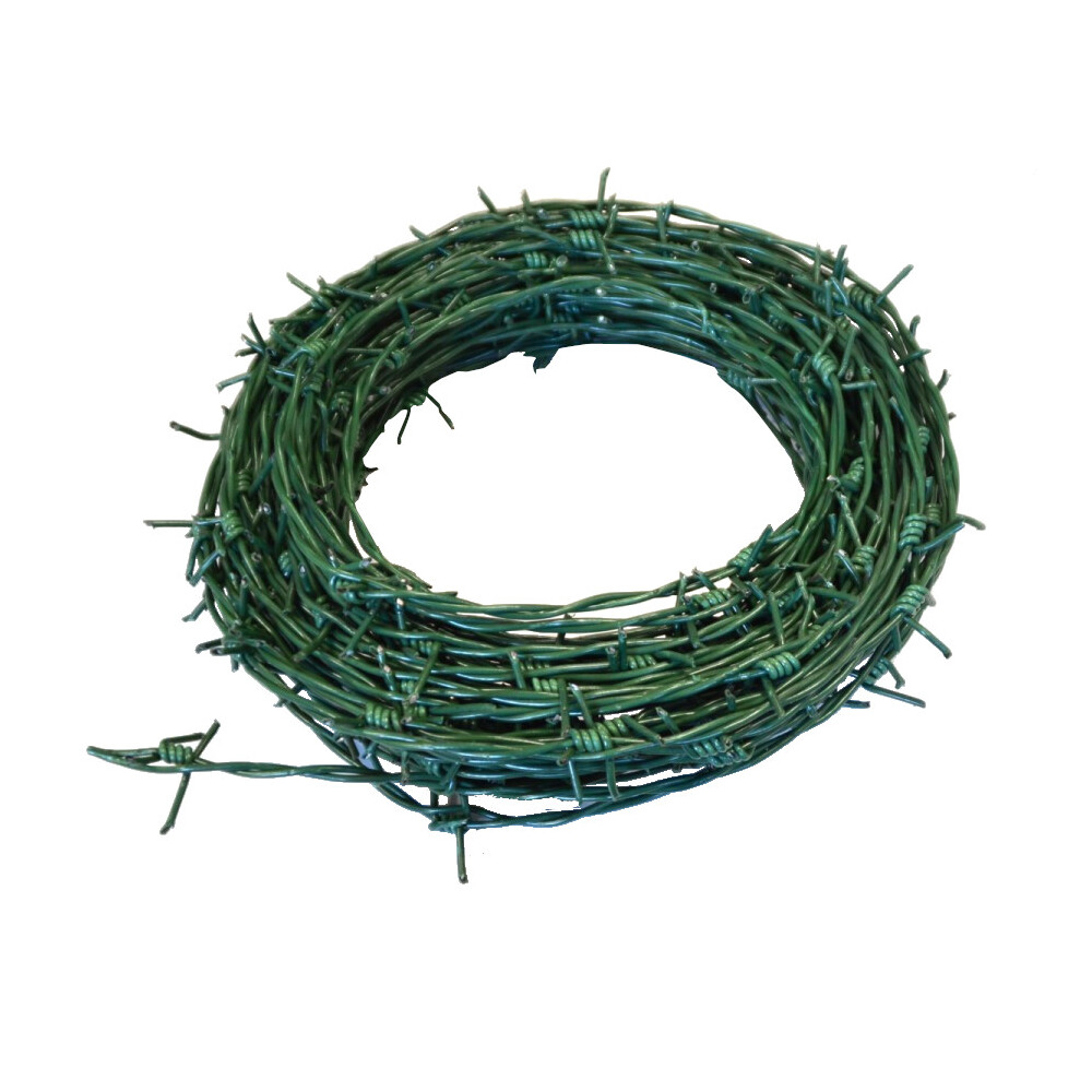 Stacheldraht 2,8 mm x 25 m aus grünem Stahl