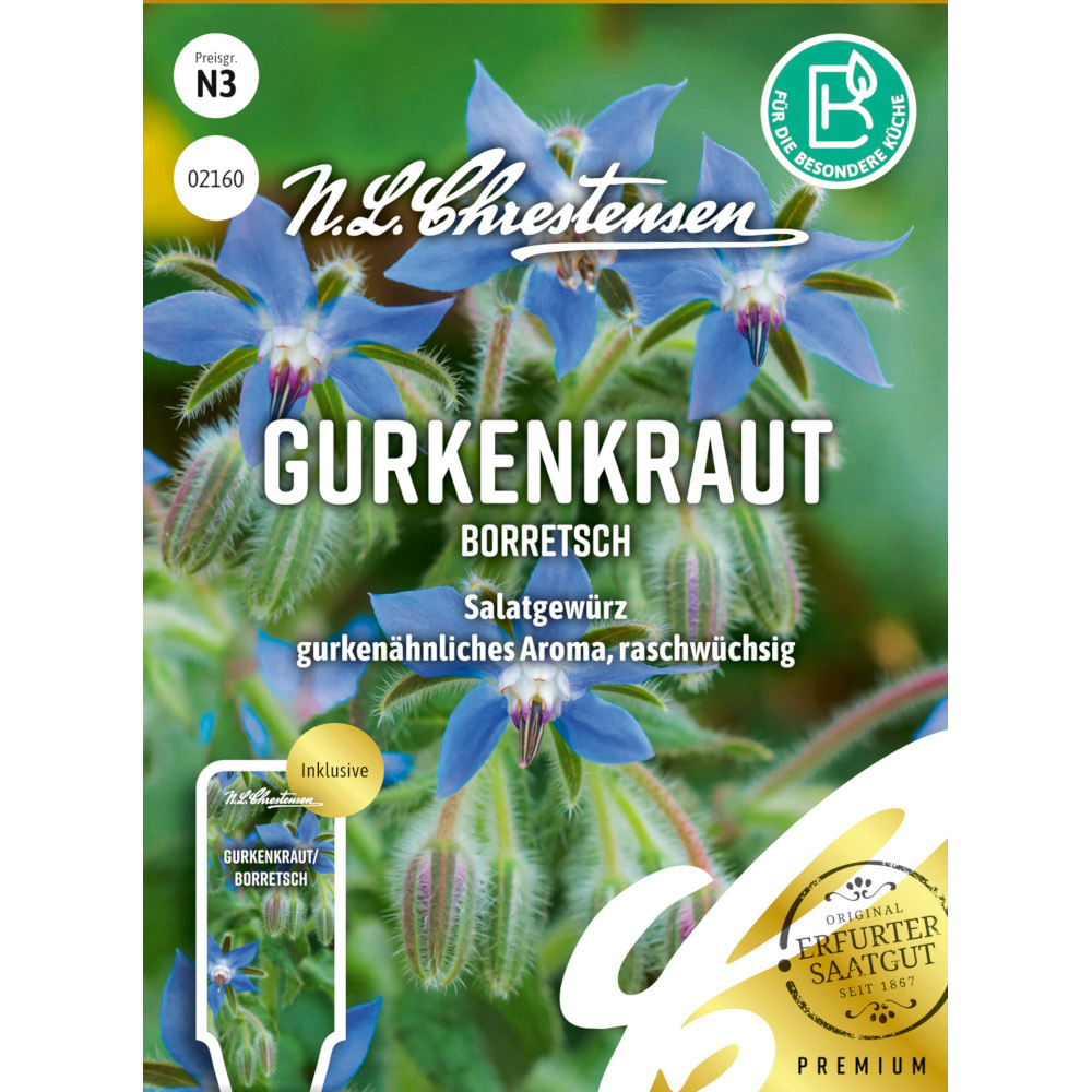 Saatgut Gurkenkraut Borretsch für ca. 80 Pflanzen image number 0