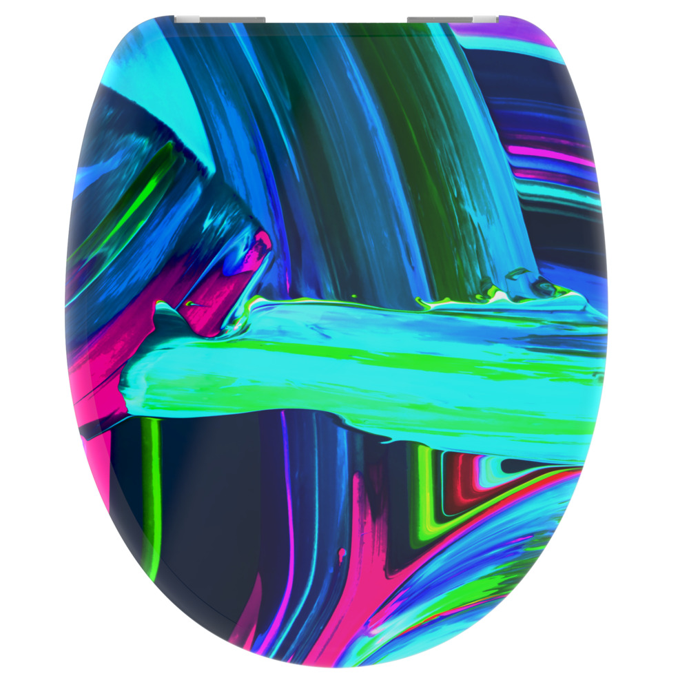 WC-Sitz Duroplast mit Absenkautomatik Neon-Paint