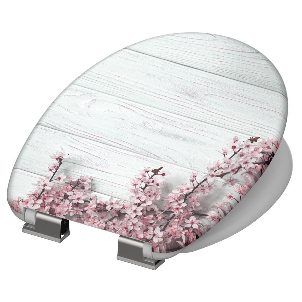 WC-Sitz Duroplast Absenkautomatik Flower & Wood image number 1