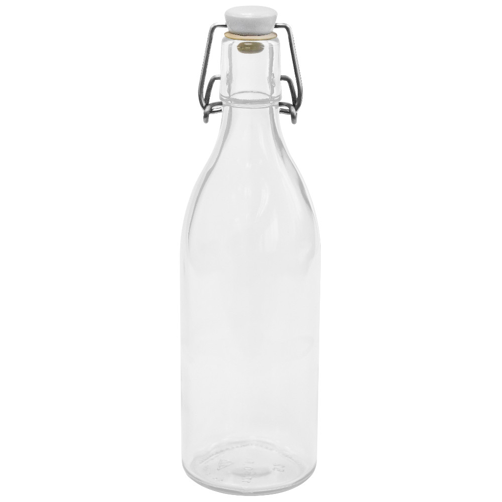 Bügelverschlussflasche rund 500 ml aus Glas