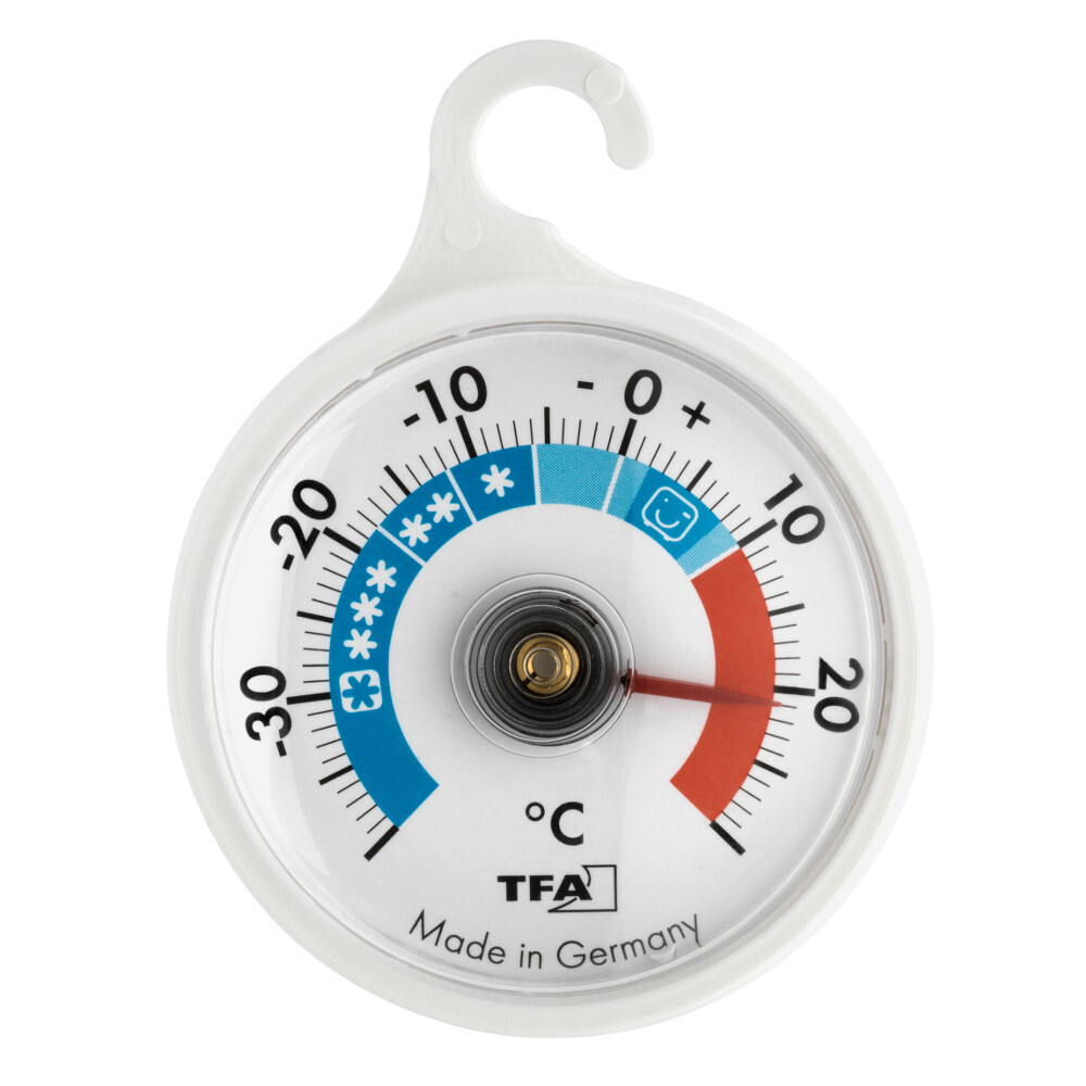Thermometer für Kühl und Gefriergeräte rund mit Haken