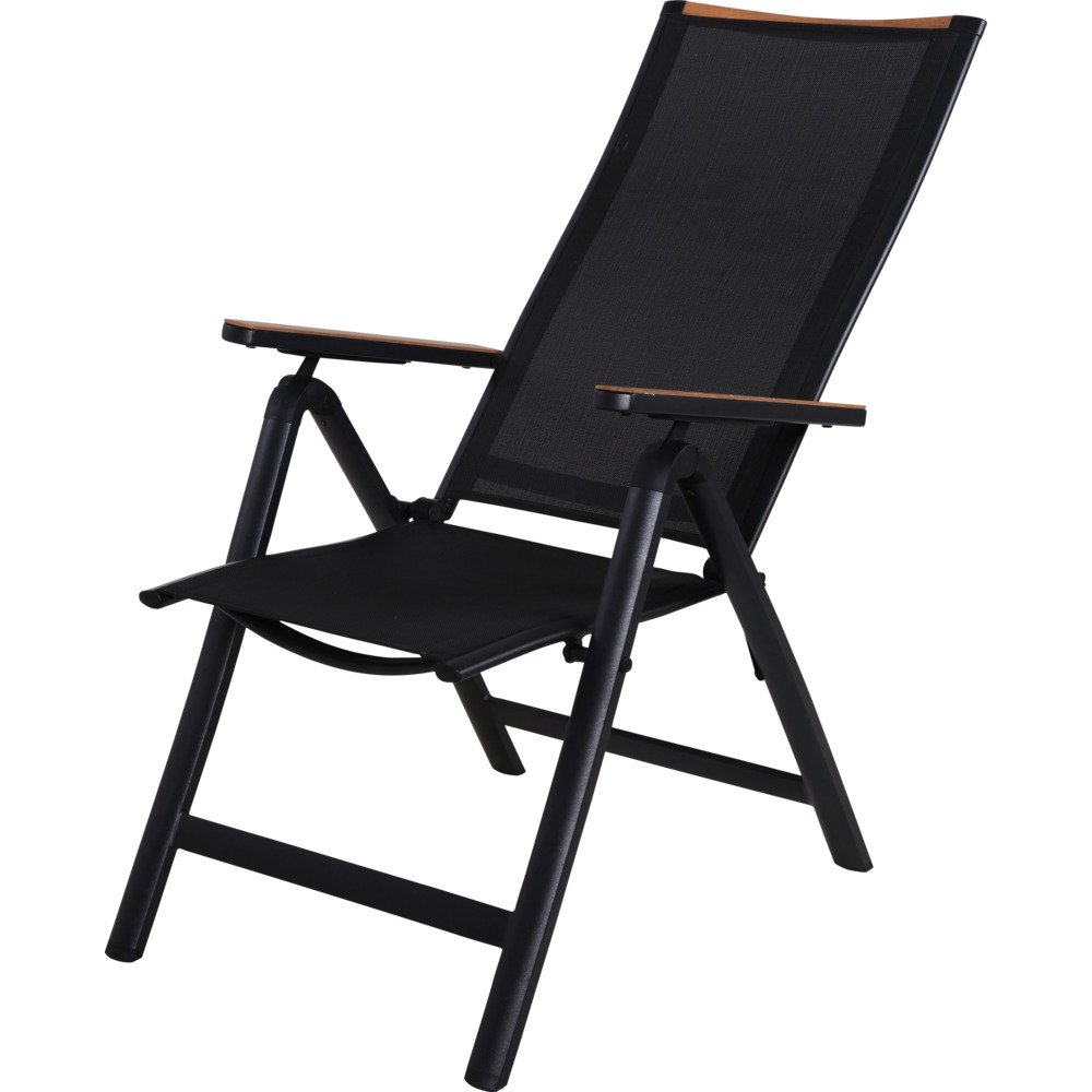 Gartenstuhl mit Armlehne in Holzoptik, klappbar image number 1