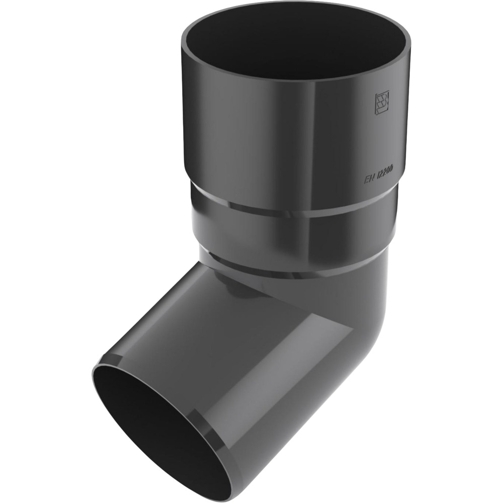 Fallrohrbogen PVC NW 90 schwarzgrau