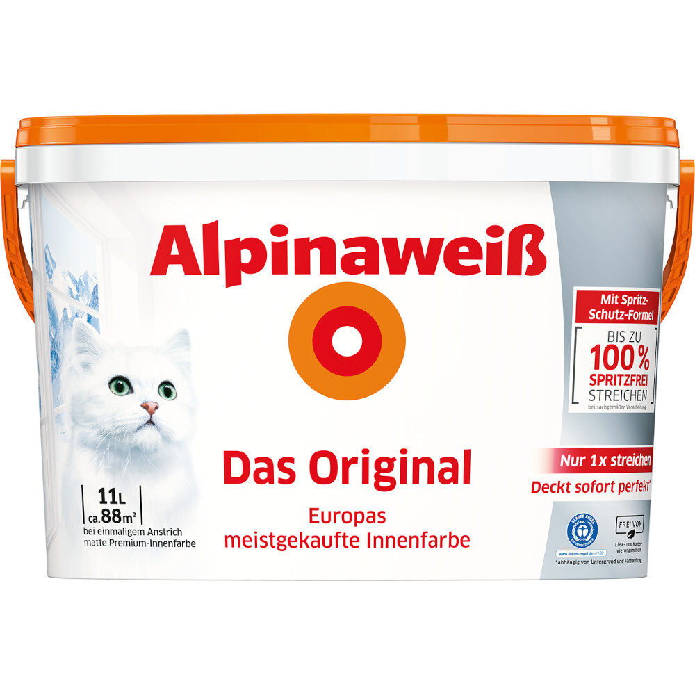 Alpinaweiß Wandfarbe 11 Liter image number 0
