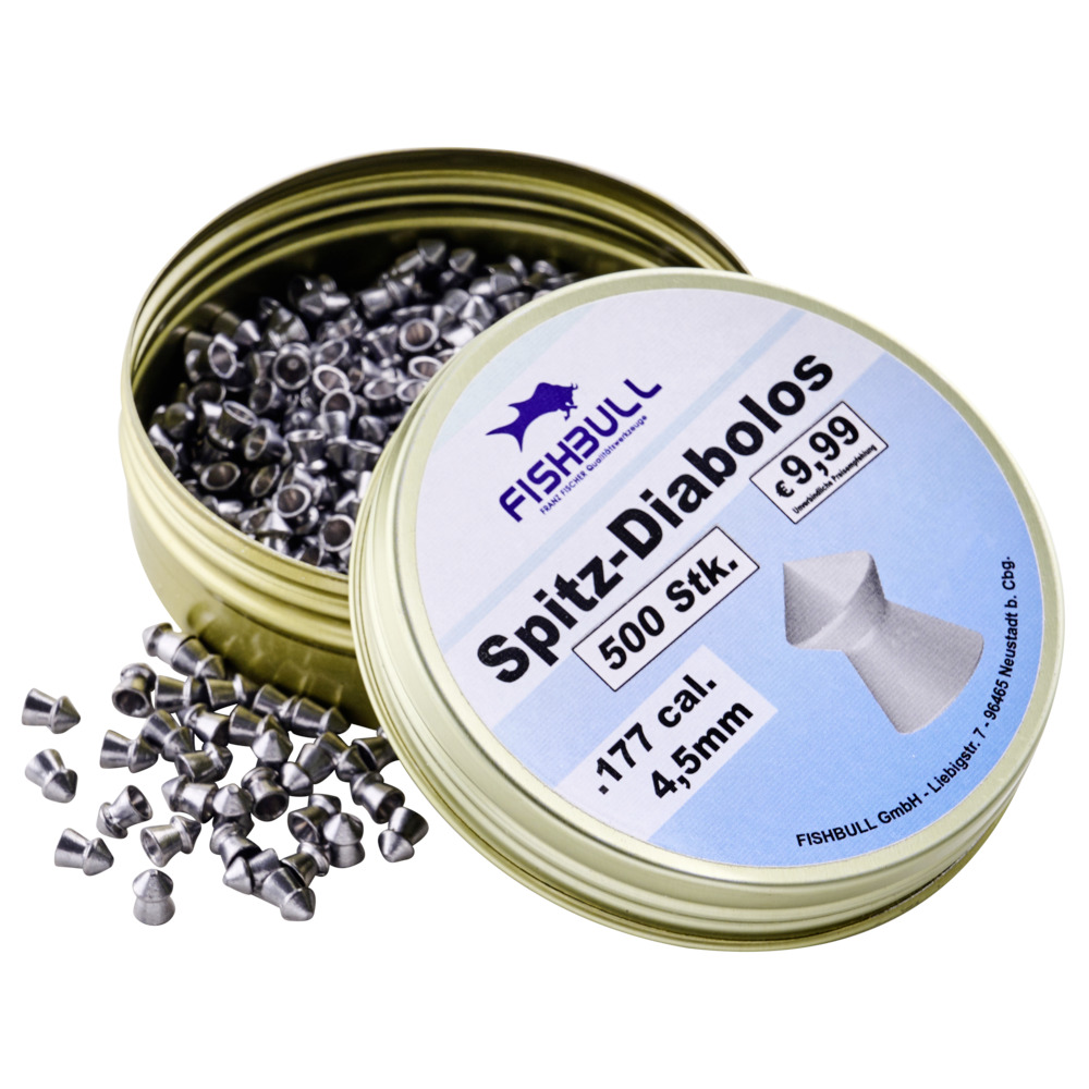 Spitz-Diabolo 4,5 mm 500 Stück Cal.177 Luftgewehr-Munition image number 2