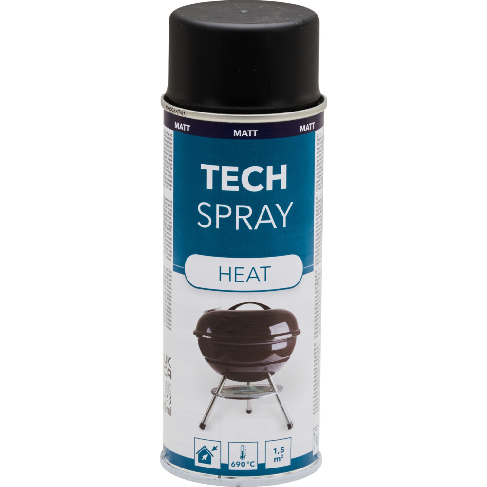Lackspray 400 ml schwarz 600° hitzebeständig image number 1