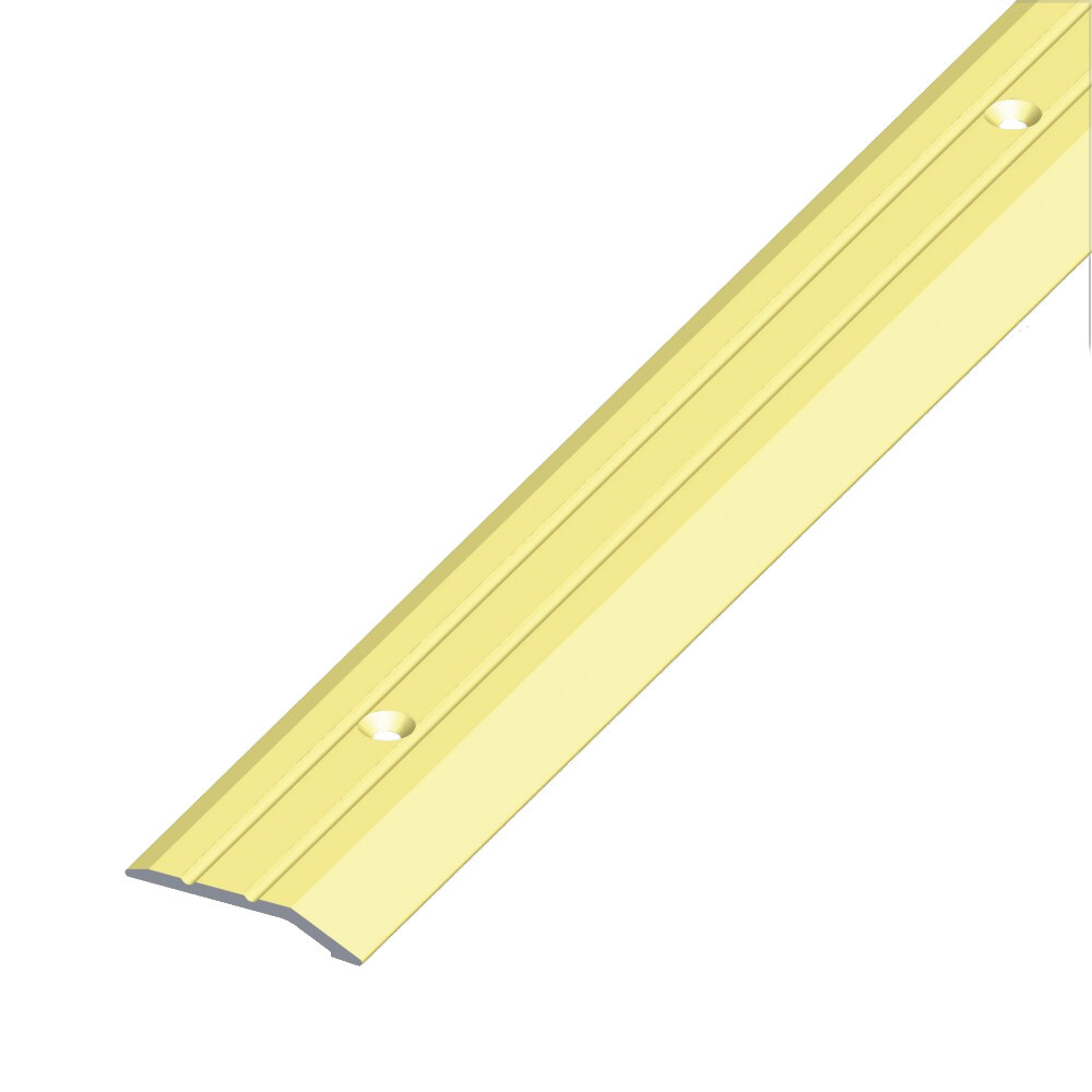 Abschlussprofil Aluminium messingeloxiert, flach, gelocht