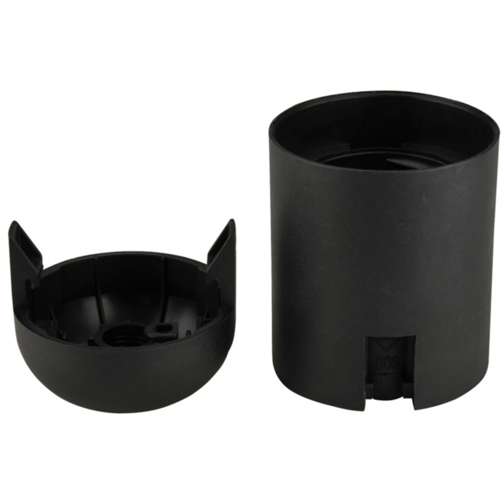 Lampen-Fassung Isolierstoff Glattmantel E27 schwarz  image number 0