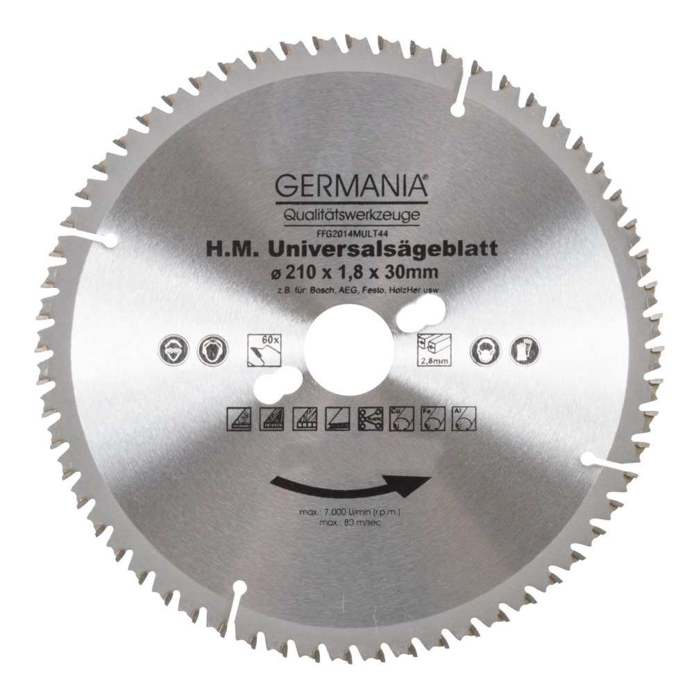 HM Multi Sägeblatt 210x30 mm 60 Zähne universal