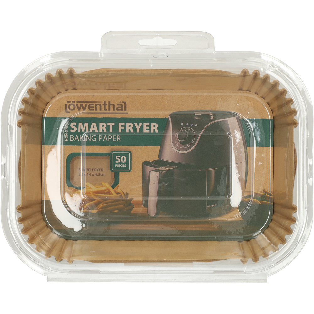 Airfryer-Backpapier 22 x 14 x 4,5 cm, 50 Stück image number 1