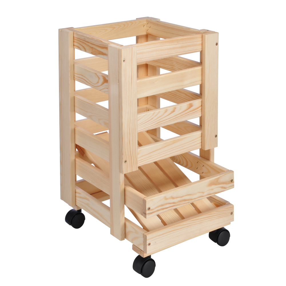 Kartoffel- und Obstkiste aus Kiefernholz 30x37x52,5 cm image number 1